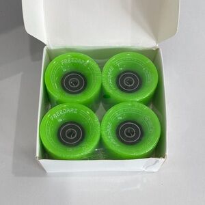 🆕 Freedare Neon Green Skateboard Wheels Set of 4 BRAND NEW 🛹